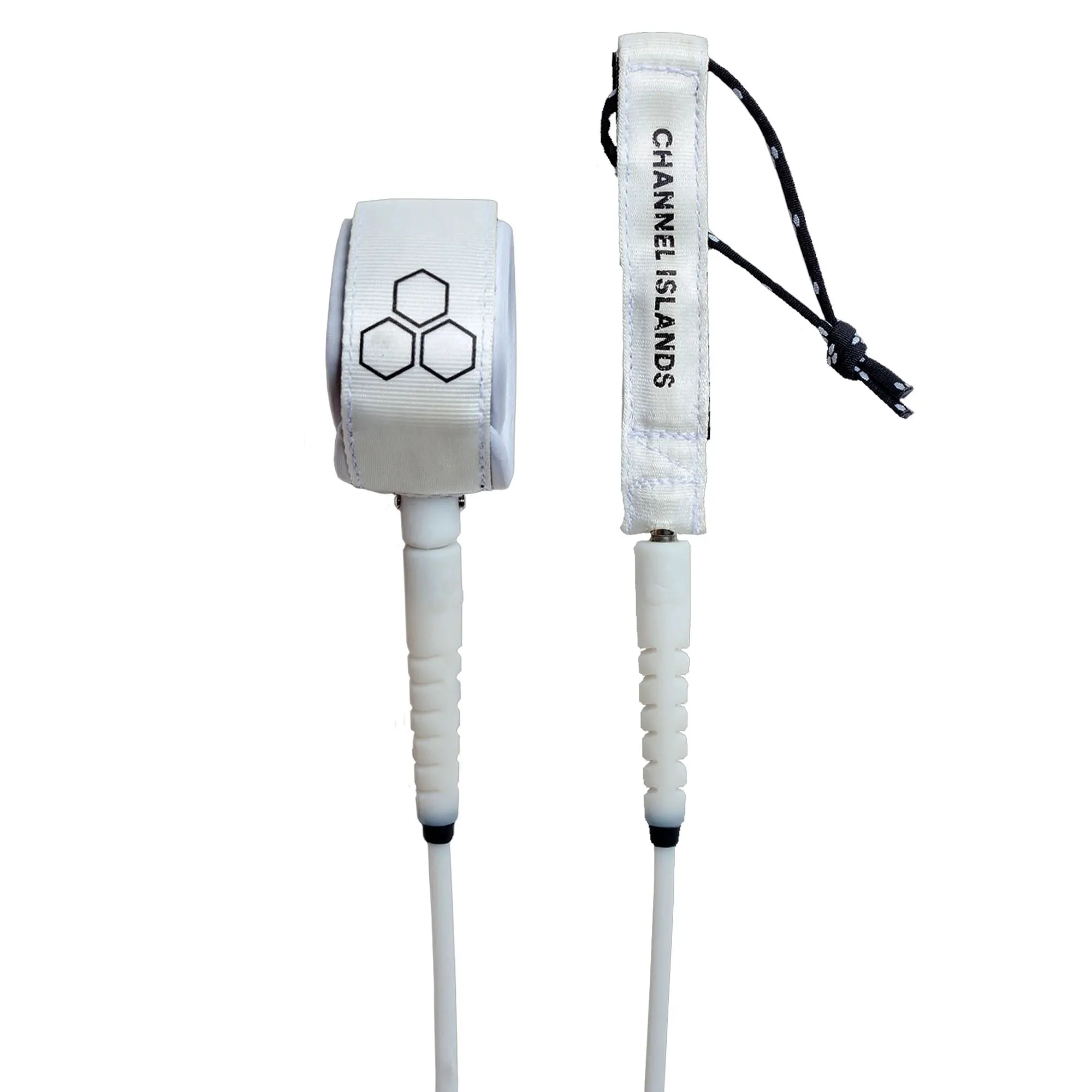 Channel Islands Everyday Hex Cord M. February Surfboard Leash - 6' x 1/4"/White