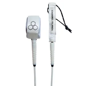 Channel Islands Everyday Hex Cord M. February Surfboard Leash - 6' x 1/4"/White
