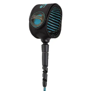 FCS Freedom Helix Comp Surfboard Leash - 6'/Tranquil Blue/Black