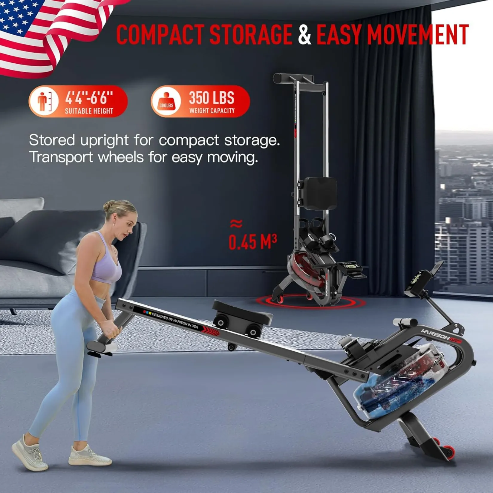 HARISON HR-W8Eco Water Rowing Machine