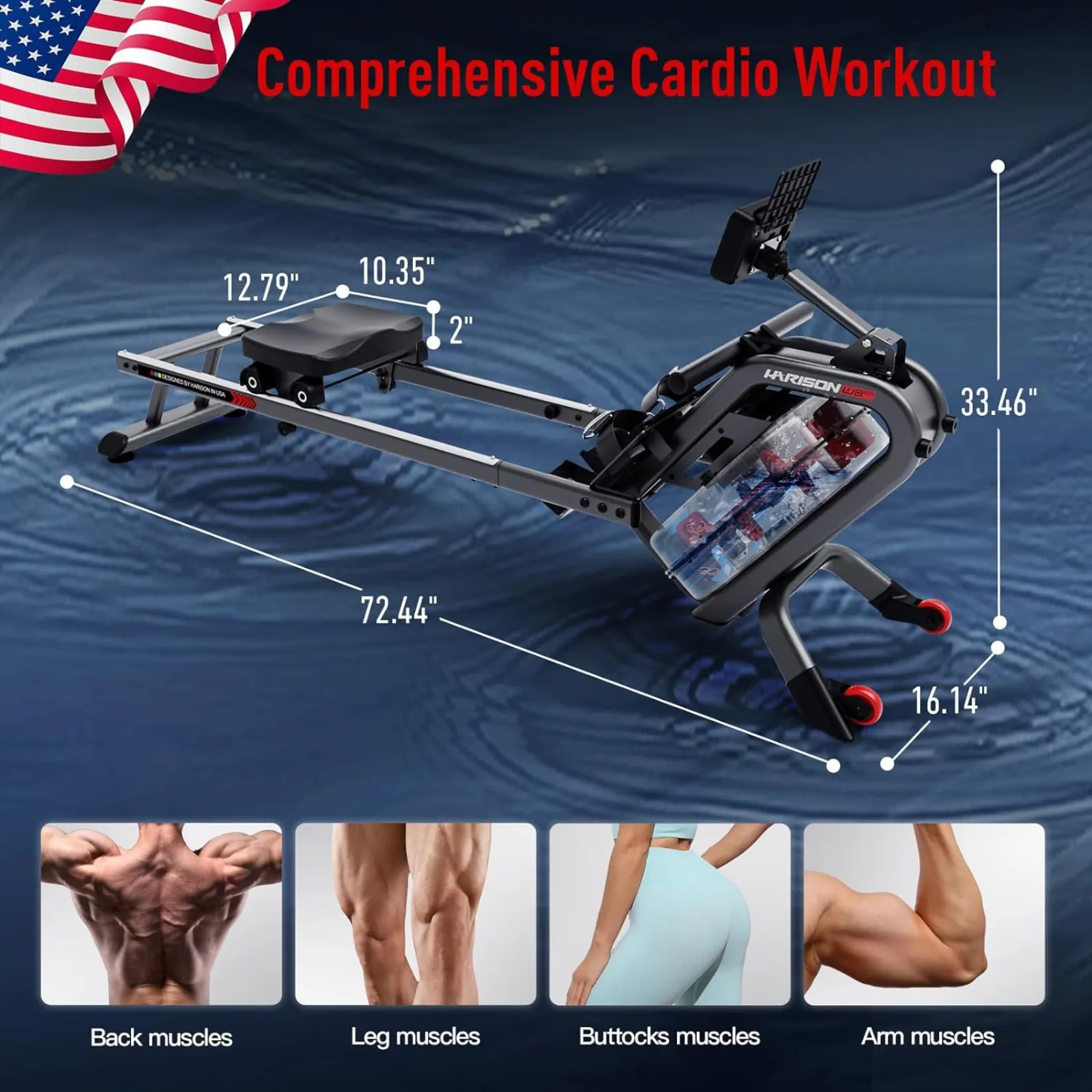 HARISON HR-W8Eco Water Rowing Machine