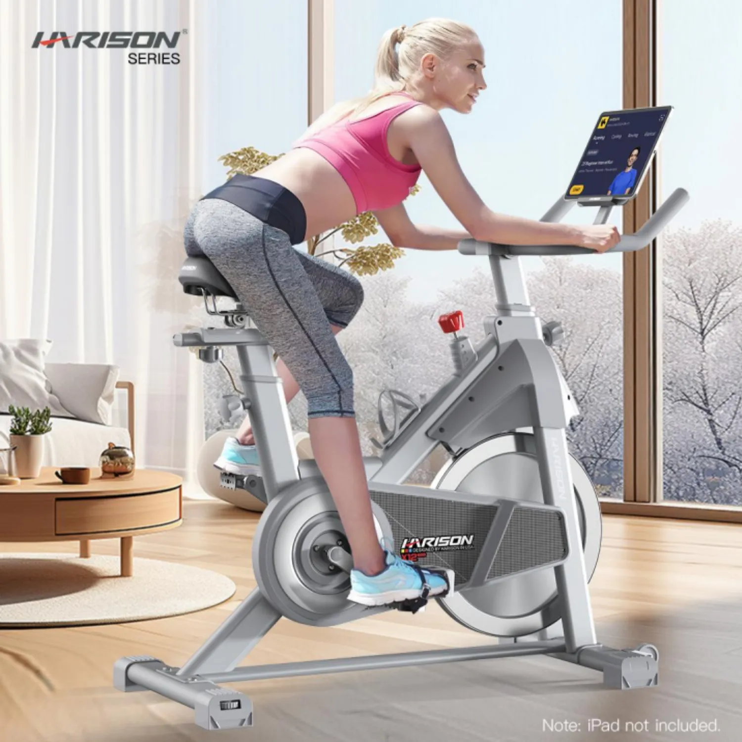 Harison HR-X12 Home Exercise Bike (Built-In iPad Stand Only)