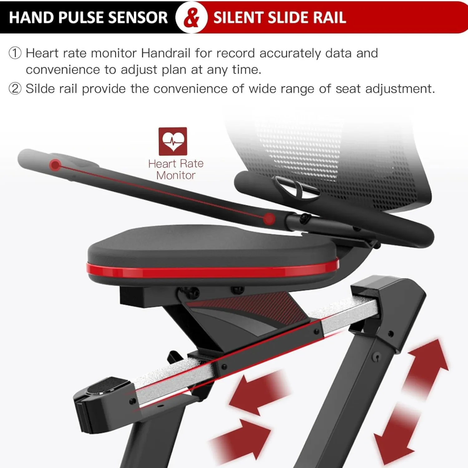 Harison Sharp Serie HR-Recumbent Exercise Bike With Arm Exerciser