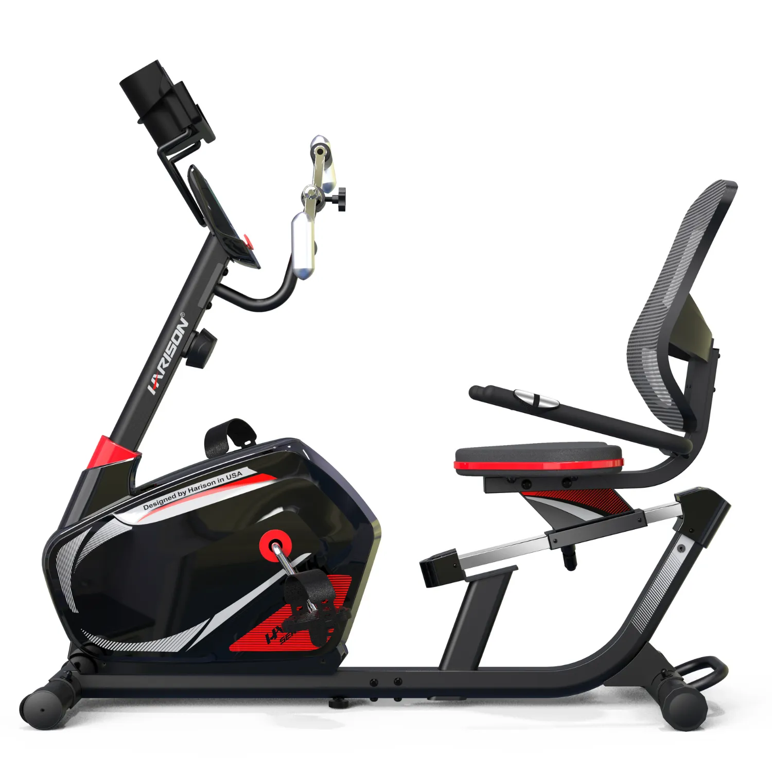 Harison Sharp Serie HR-Recumbent Exercise Bike With Arm Exerciser