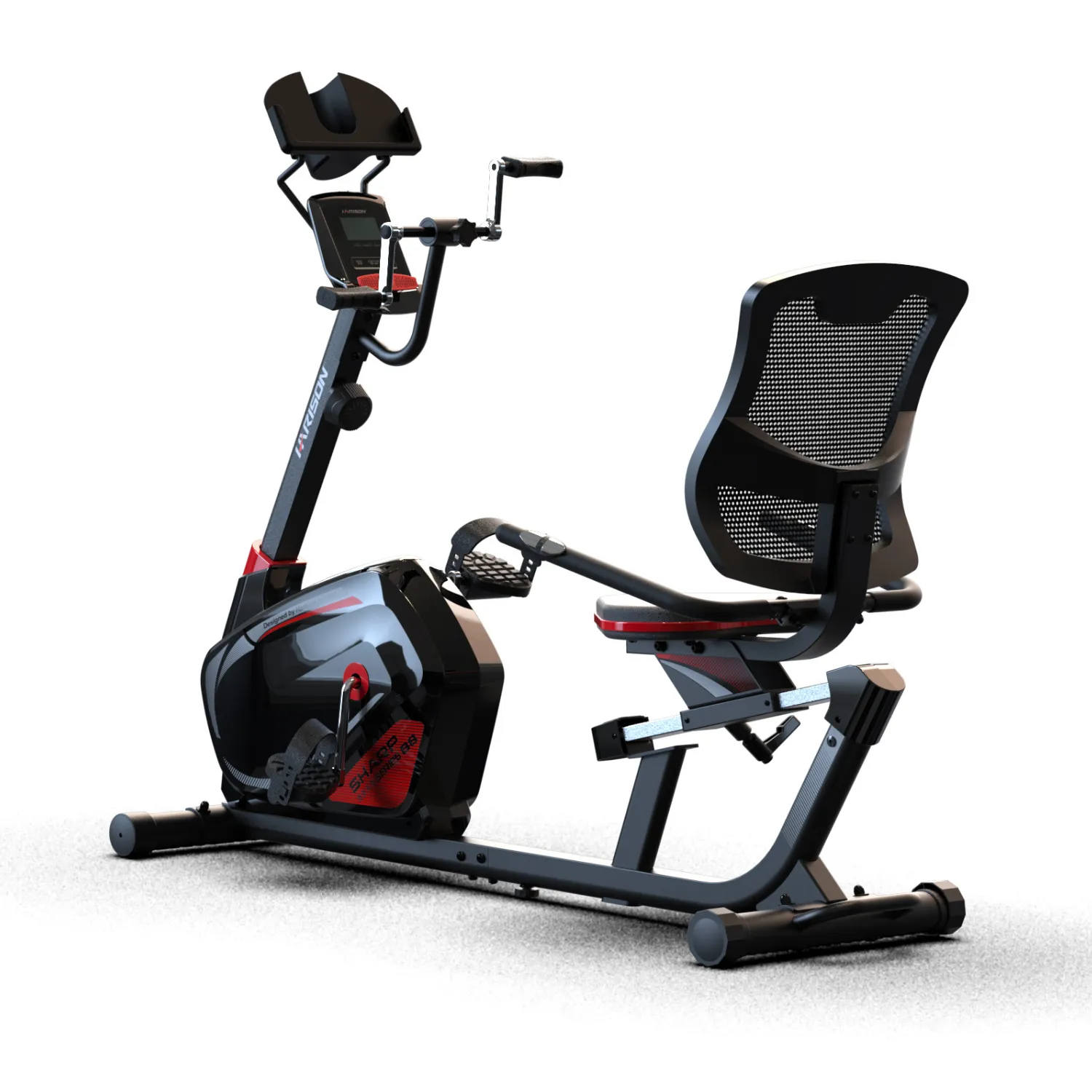 Harison Sharp Serie HR-Recumbent Exercise Bike With Arm Exerciser