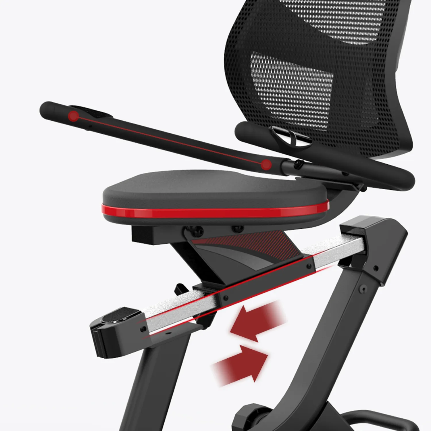 Harison Sharp Serie HR-Recumbent Exercise Bike With Arm Exerciser