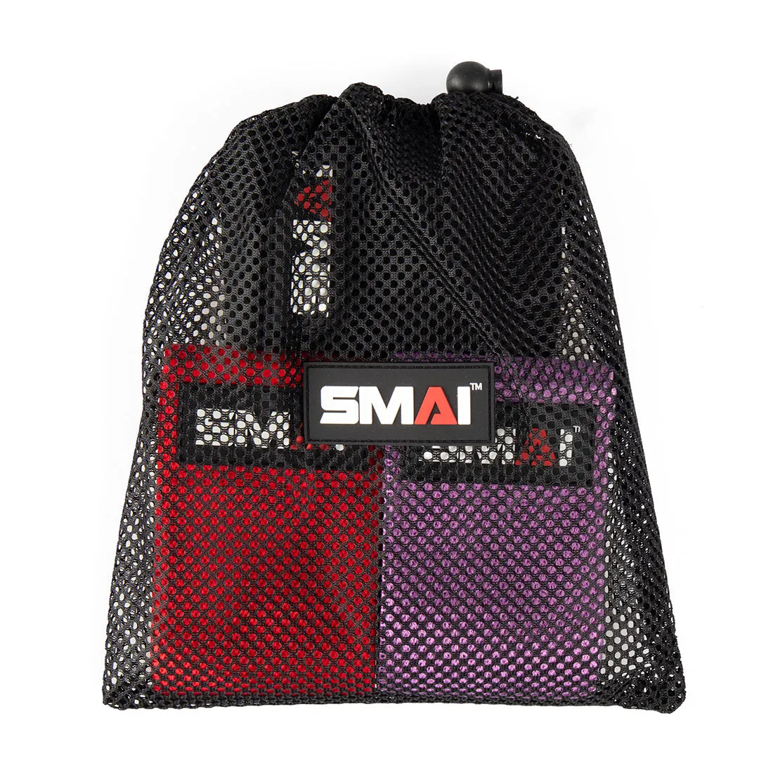 Knitted Mini Resistance Bands - Set of 3 with carry pouch Smai