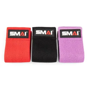 Knitted Mini Resistance Bands - Set of 3 with carry pouch Smai
