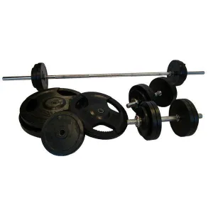 Muscle Motion 100kg Rubber Standard Barbell Dumbbell Set (Package Price)