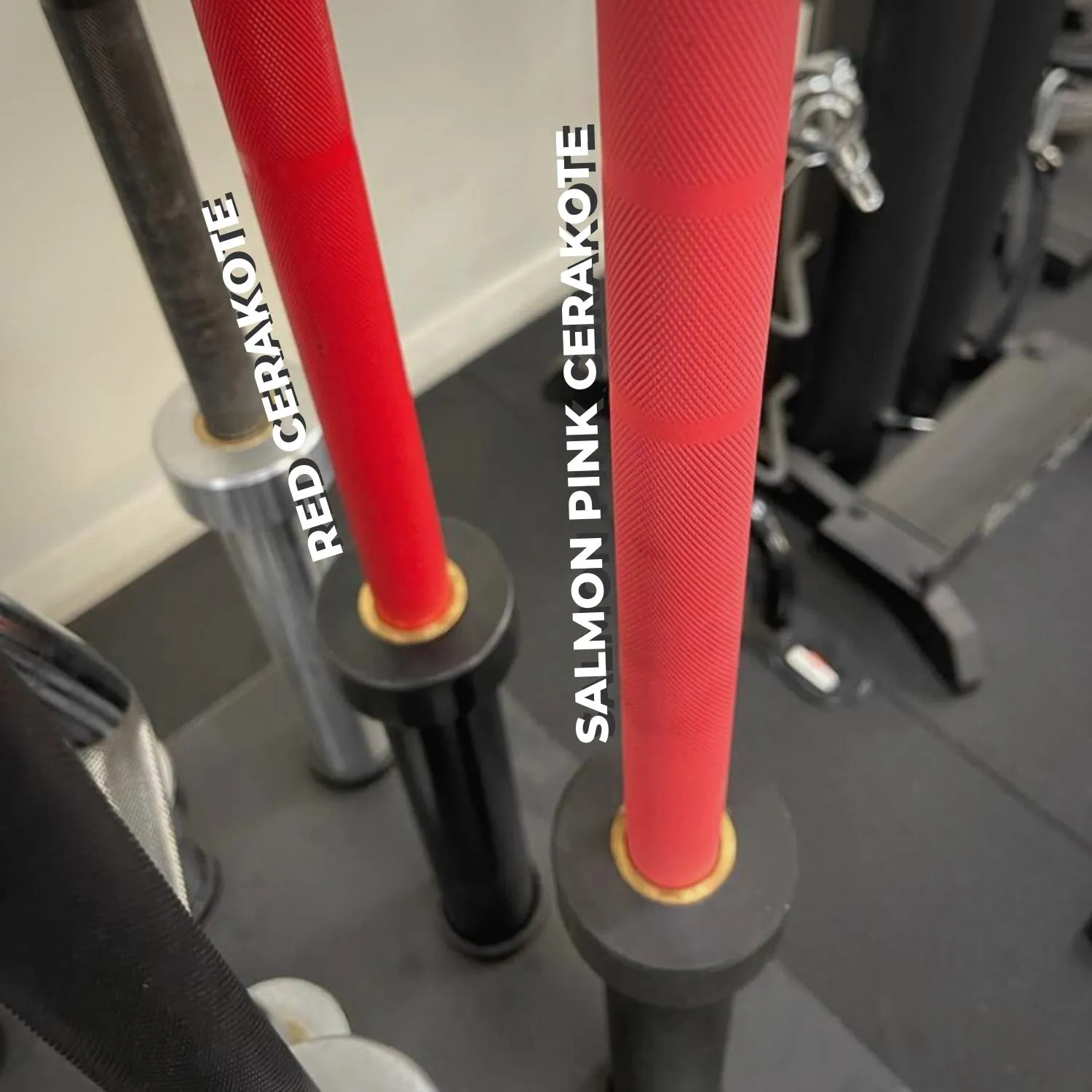 Muscle Motion 20kg Cerakote Red Olympic Barbell (1500LBS RATING)