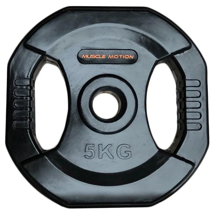 Muscle Motion 20kg Standard Black Rubber Barbell Pump Set