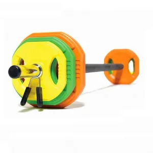 Muscle Motion 20KG Standard Coloured Rubber Pump Bar Set