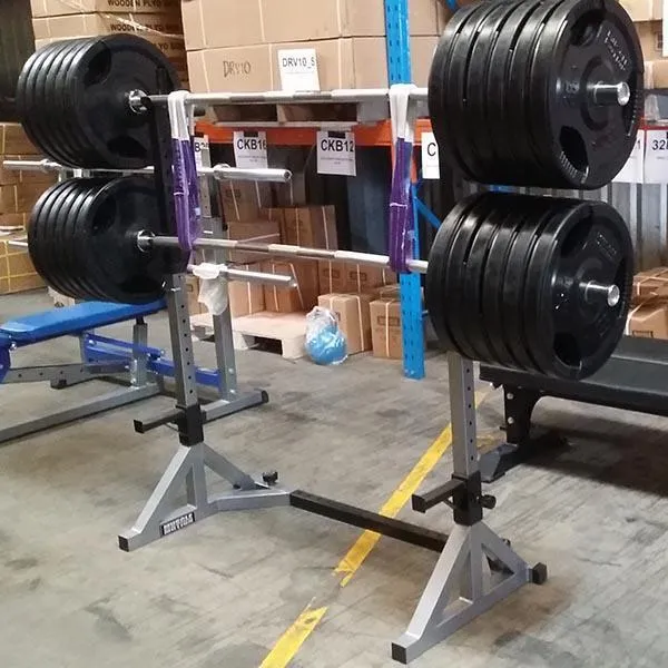 Muscle Motion Adjustable Barbell Squat Stands with Dip Handles SST2 (Rating Certified)