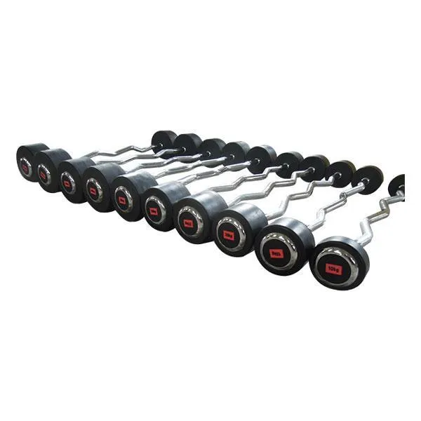 Muscle Motion Fixed Curl Barbell And Rack Package 7.5kg-30kg