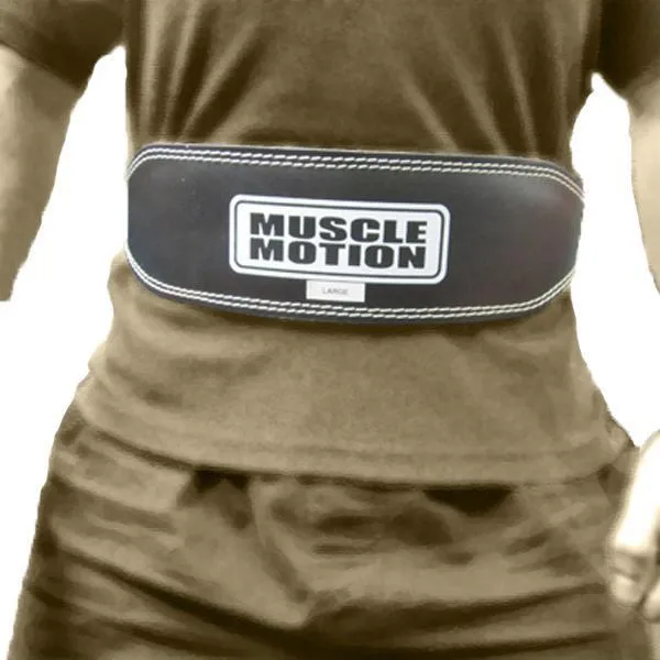 Muscle Motion Leather Weight Lifting Belt