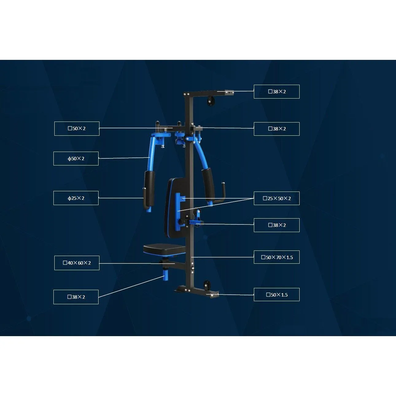 Muscle Motion MSG1000AC Light Commercial 2 Station Gym