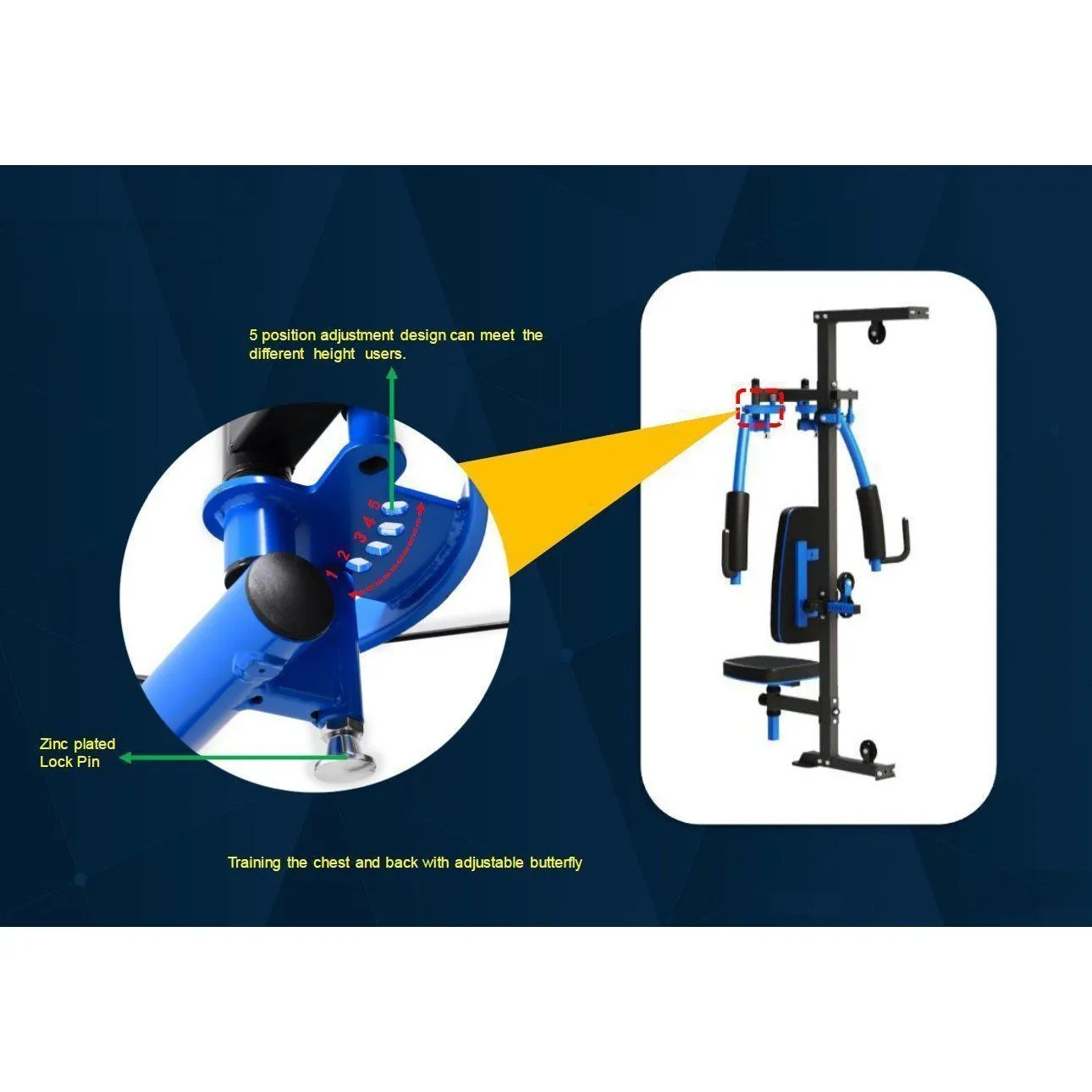 Muscle Motion MSG1000AC Light Commercial 2 Station Gym