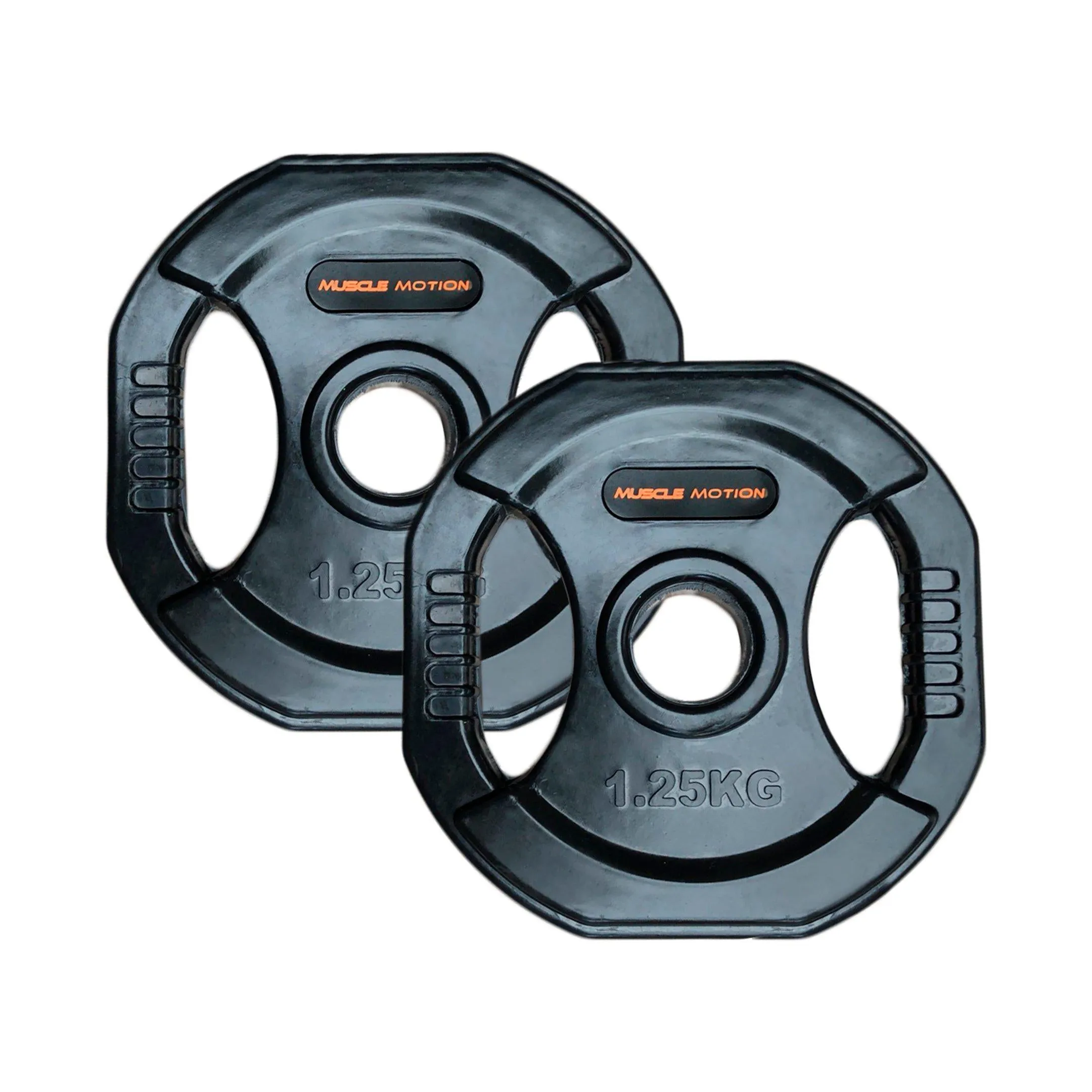 Muscle Motion Standard Black Rubber Coated Weight Plates (Pair)