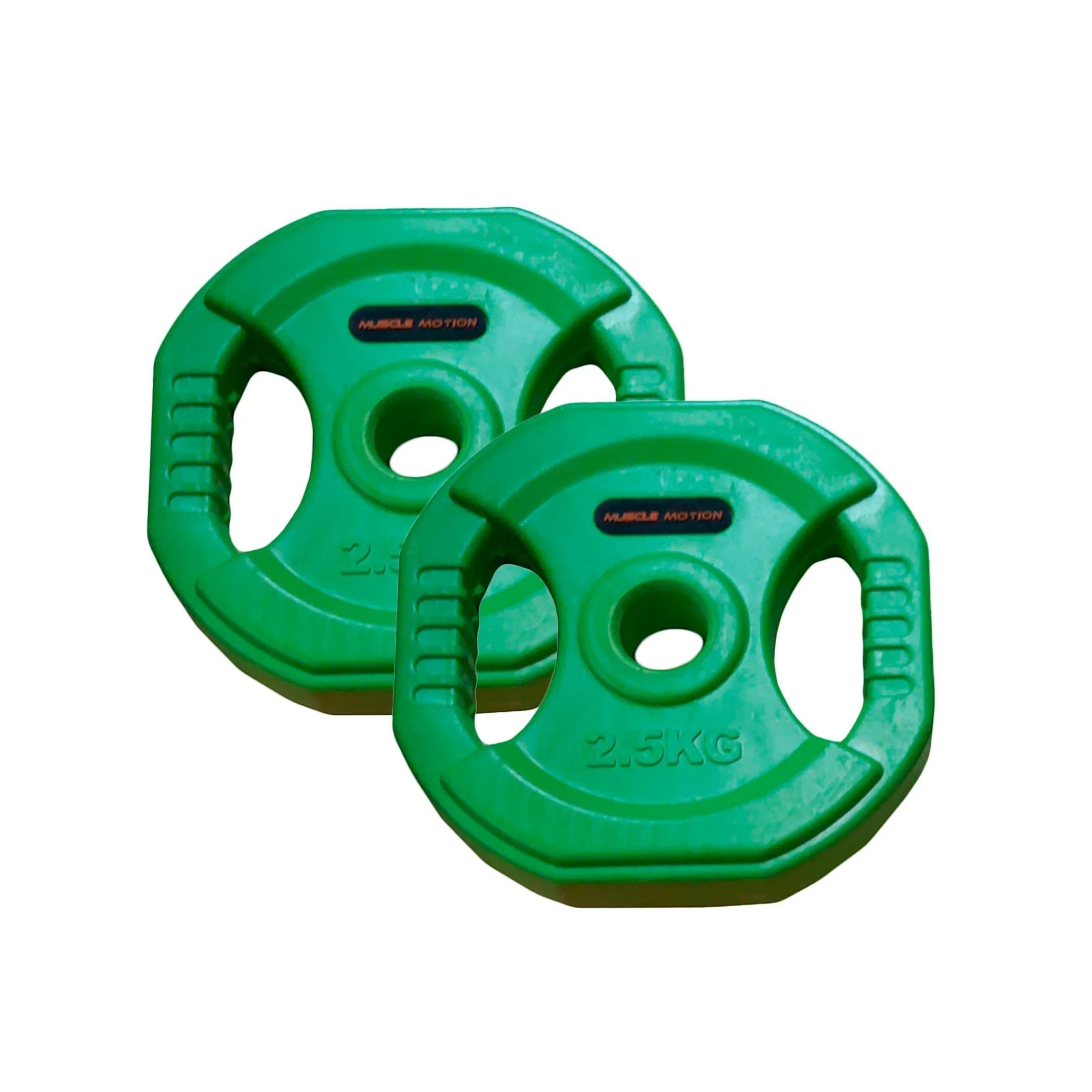 Muscle Motion Standard Colour Rubber Coated Weight Plates (Pair)