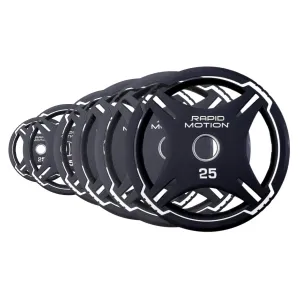 Rapid Motion Urethane Quad-Grip Olympic Weight Plates