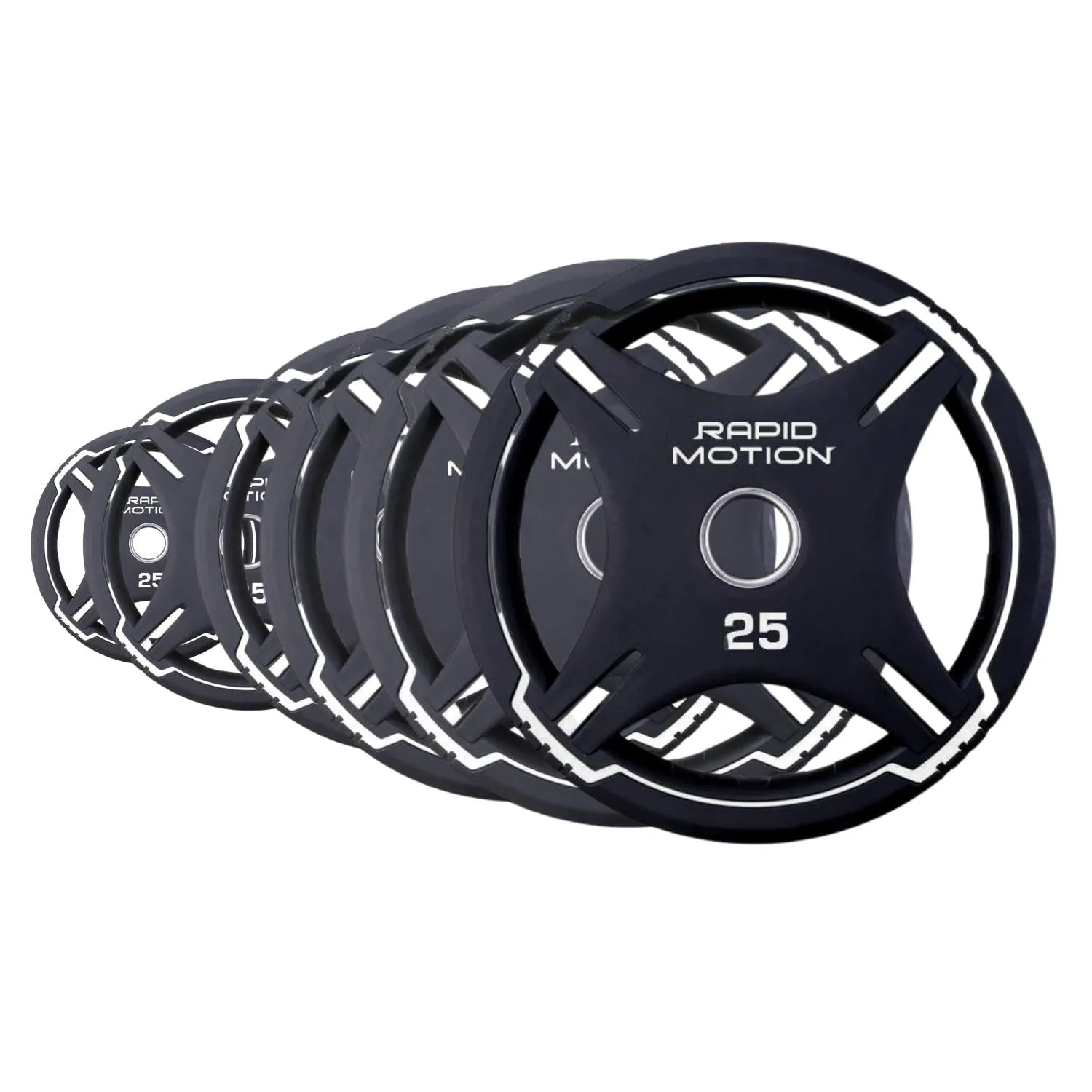 Rapid Motion Urethane Quad-Grip Olympic Weight Plates