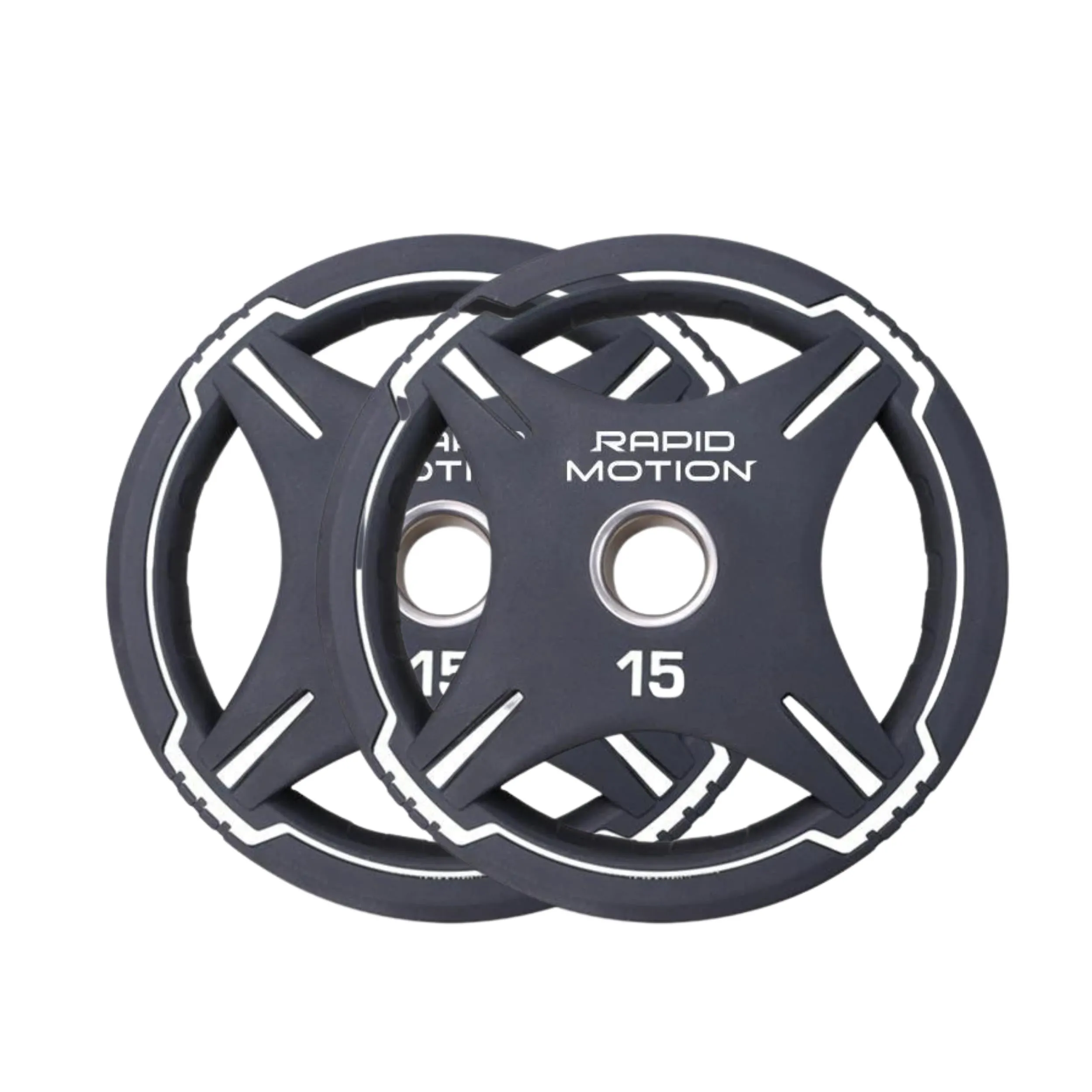 Rapid Motion Urethane Quad-Grip Olympic Weight Plates