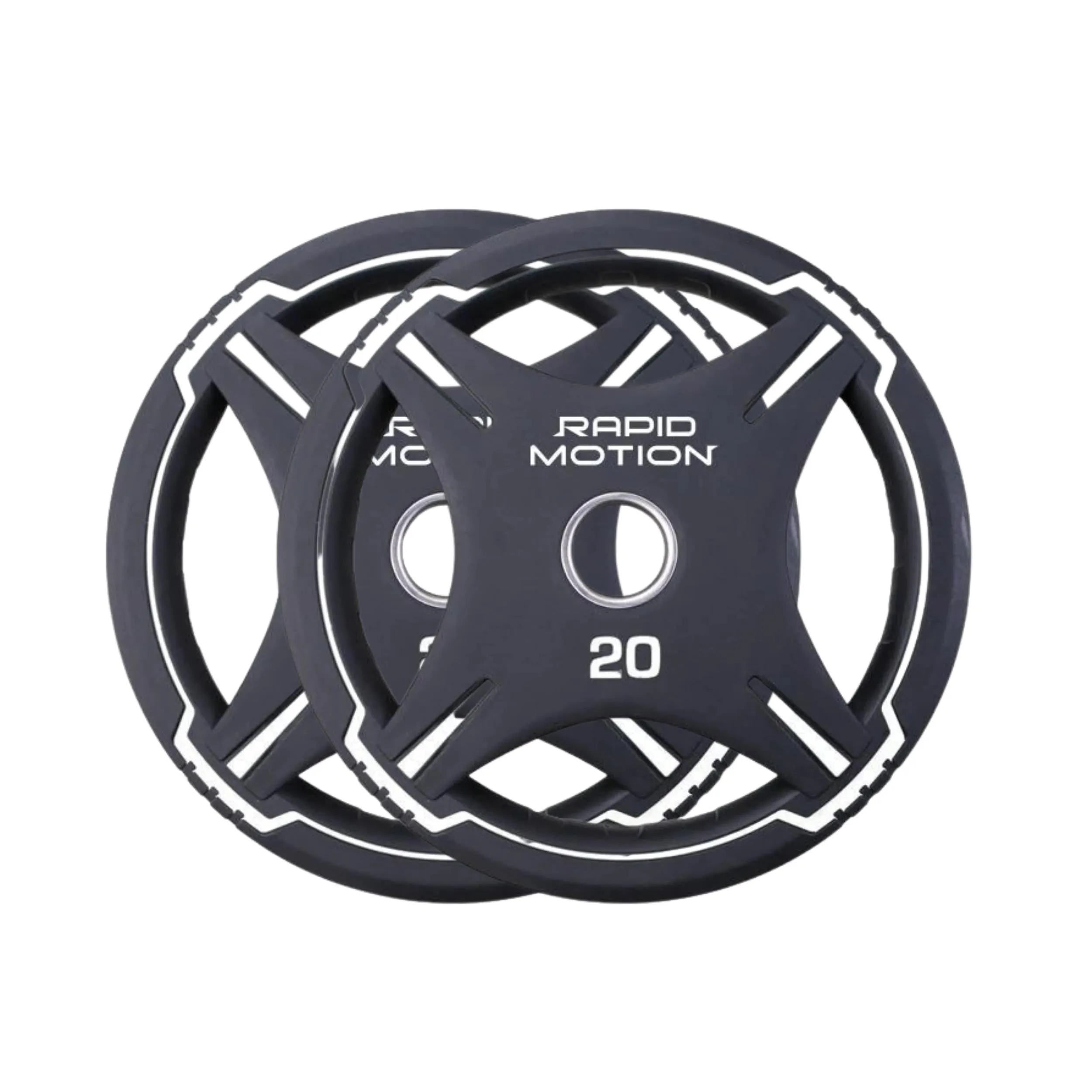 Rapid Motion Urethane Quad-Grip Olympic Weight Plates