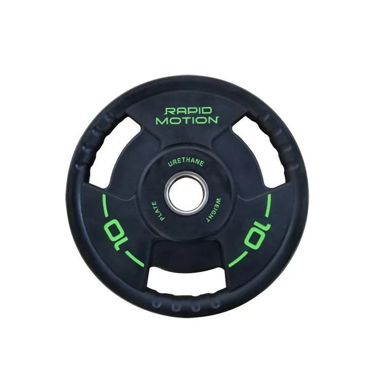 Rapid Motion Urethane Tri-Grip Olympic Weight Plates