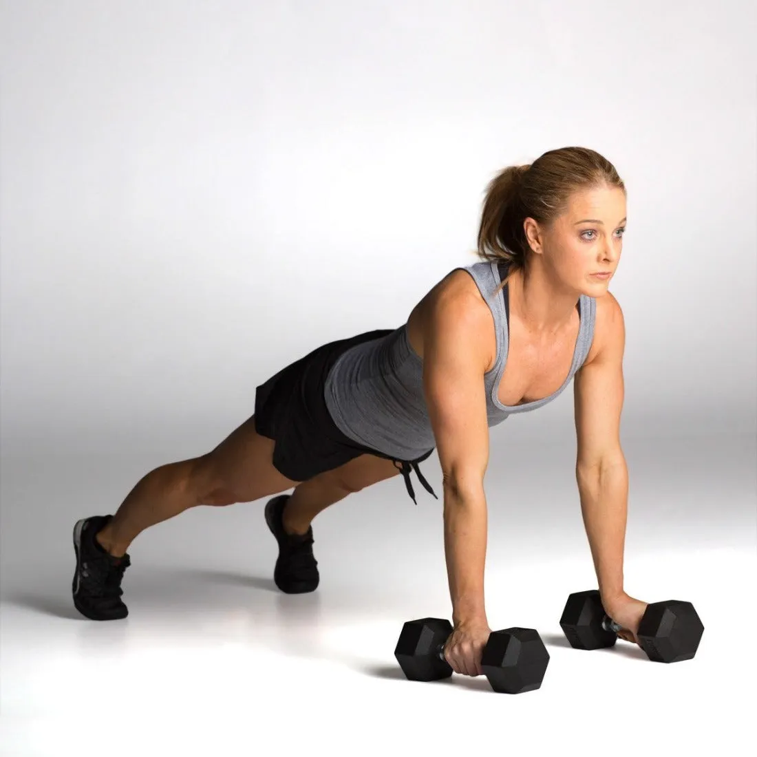 Rubber Hex Dumbbells Classic - Set 32.5kg-40kg Pairs Smai