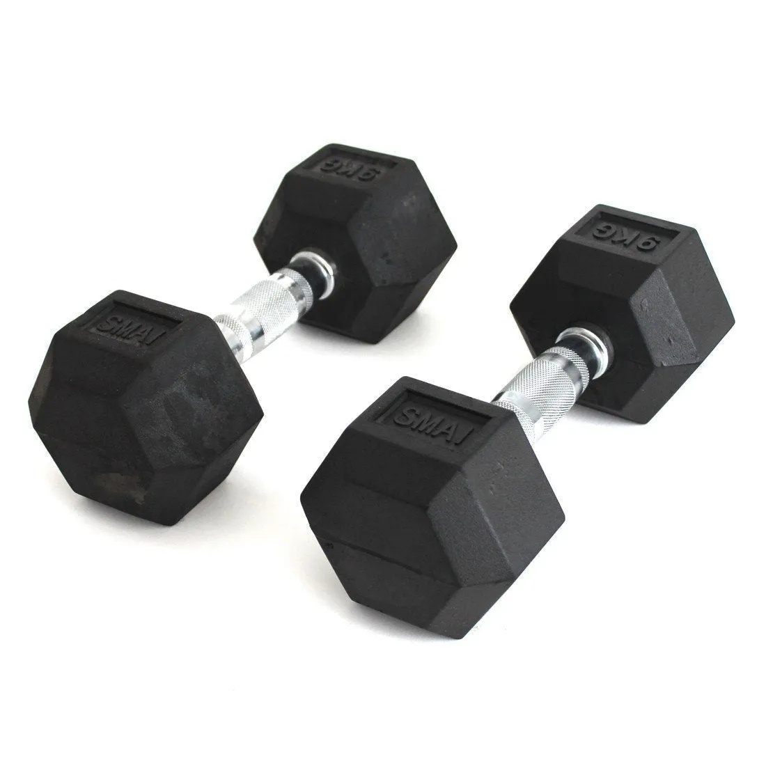 Rubber Hex Dumbbells Classic - Set 42.5kg-50kg Pairs Smai