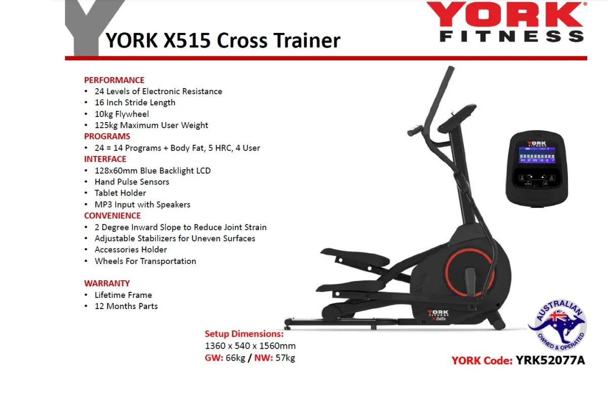 York X515 Cross Trainer